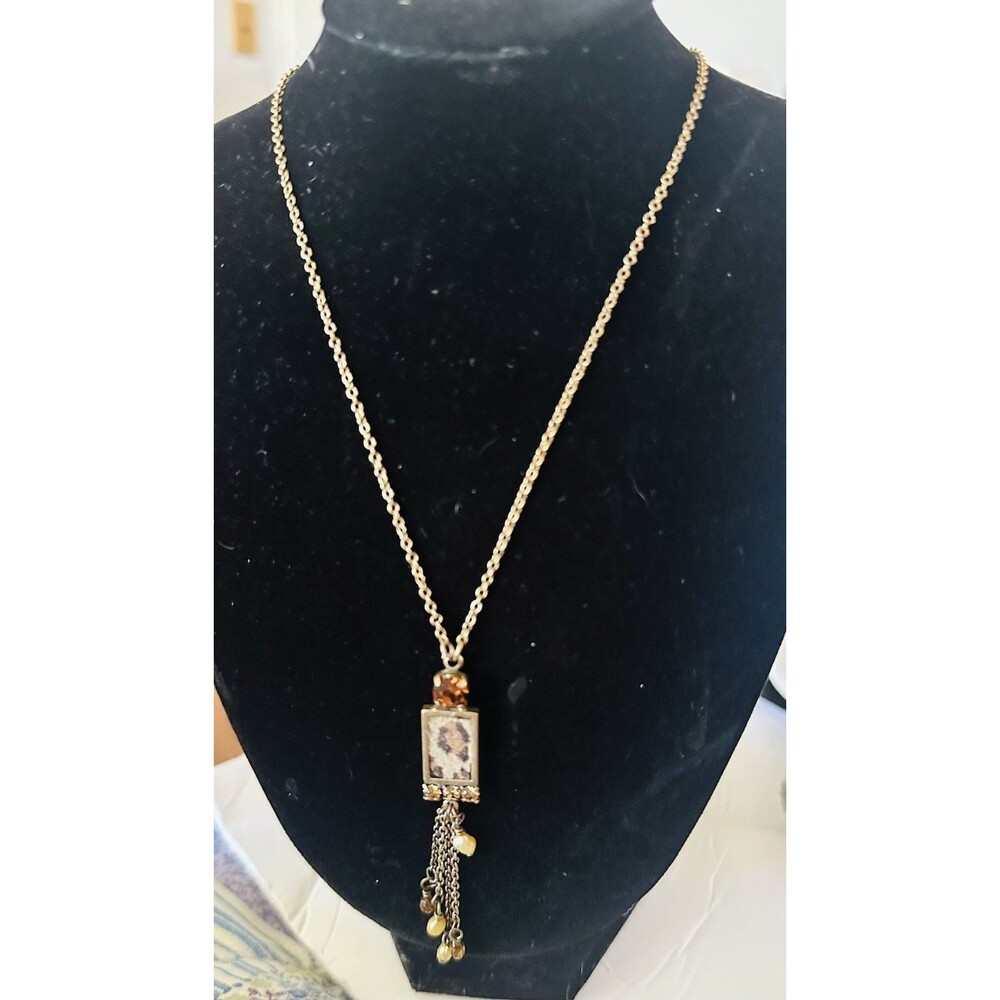 New With Tags Pilgrim Leopard Print Tassel Pendant Necklace